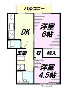 エステートピア中舟田【1階】の間取り