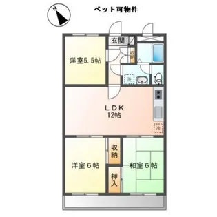 リバーサイドソシア【3階】の間取り