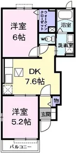 リバーサイドKA【1階】の間取り