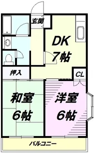 スカイマンション【201号室】の間取り