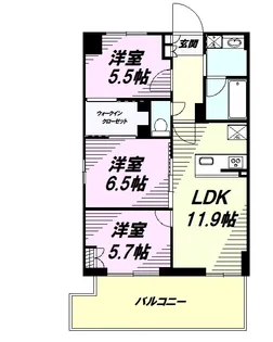 LUXENA八王子寺町【303号室】の間取り