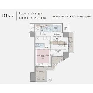 LUXENA八王子寺町【8階】の間取り