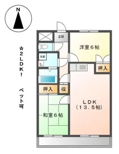 サンセヴィラージュ【1階】の間取り