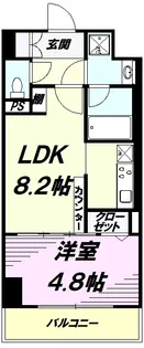 ラ ベール ジン【405号室】の間取り