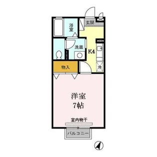 ベルドール【203号室】の間取り