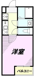 レジデンスウエスト小作【104号室】の間取り