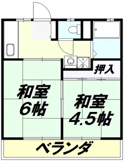 ハイツ寿賀【2階】の間取り
