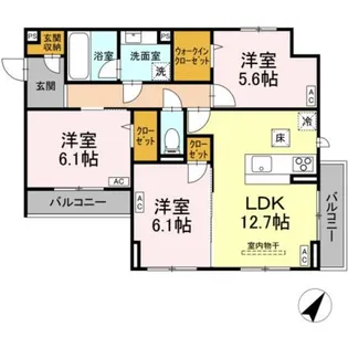 Belle・Grace【1階】の間取り