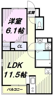 アズーリ【1階】の間取り