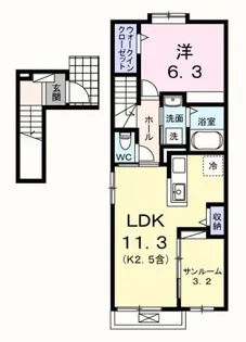 シャンモワノ【2階】の間取り