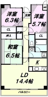 グランドアベニュー【303号室】の間取り