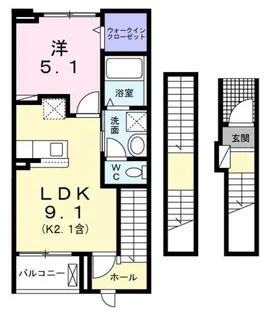 アイビードットオザク【3階】の間取り