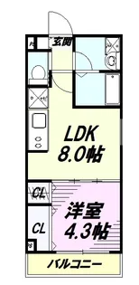 ジーメゾン福生加美平【1階】の間取り