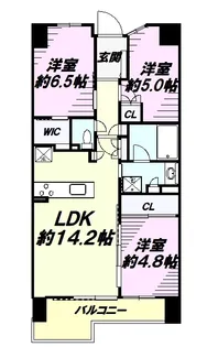 ルネ八王子トレーシア【704号室】の間取り