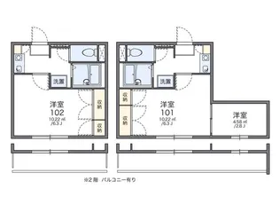 レオパレス舘町【1階】の間取り