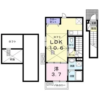 フラン コリーヌ【2階】の間取り