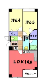 グランディール【3階】の間取り