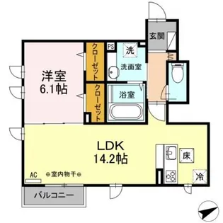 アーバンライフゲン【1階】の間取り