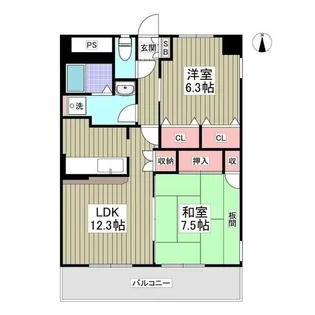 壽ビル【605号室】の間取り