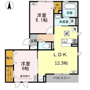 グリーンパレス宮沢【3階】の間取り