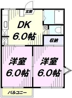ジュネス緑ヶ丘【1階】の間取り