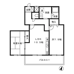シルクトゥリー A【206号室】の間取り