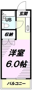 第1高尾ハイツ【302号室】の間取り