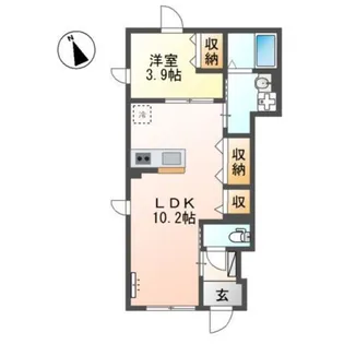 メゾン・ド・アロハ(Maison・de・Aloha)【1階】の間取り