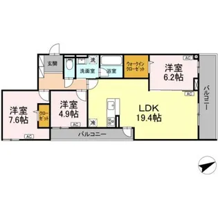 D−residence稲城【2階】の間取り