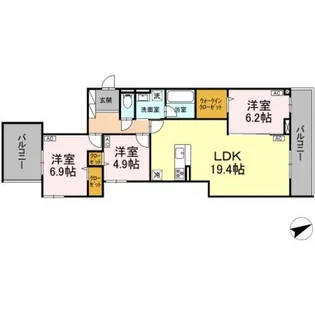 D−residence稲城【3階】の間取り