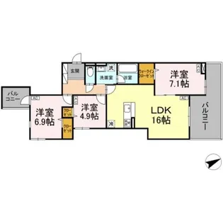 D−residence稲城【4階】の間取り