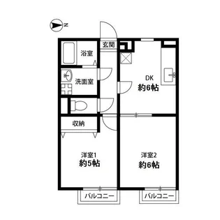 プレジール 門前【102号室】の間取り