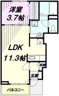 プラシード アロッジオ【1階】の間取り