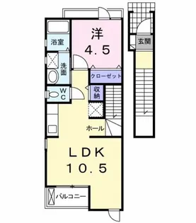 ヴィラ・ビートル【2階】の間取り