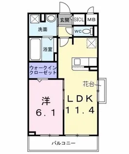 オーベン中神【3階】の間取り