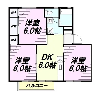 セジュール島崎B【1階】の間取り