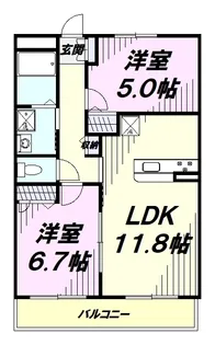 サングランシェ【1階】の間取り