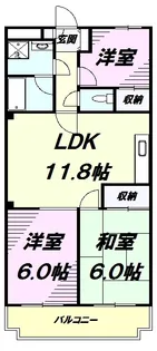 サクスィードシノザキ【3階】の間取り