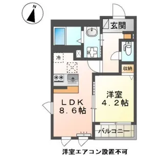 ハートランド高幡不動【101号室】の間取り