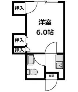 コーポワンサイドヒル【206号室】の間取り
