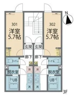 カインドネス八王子上野【3階】の間取り