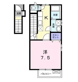 メゾンフドー【2階】の間取り