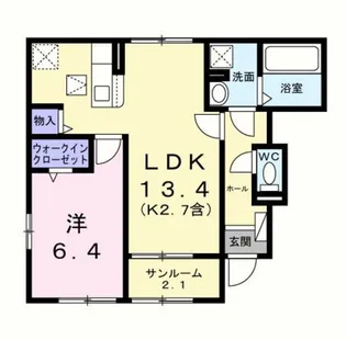 ローズベイ【1階】の間取り