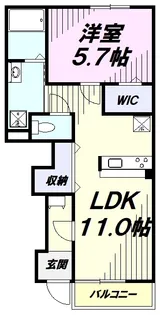 クオリア【1階】の間取り