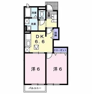 六軒・ヒルズ【1階】の間取り