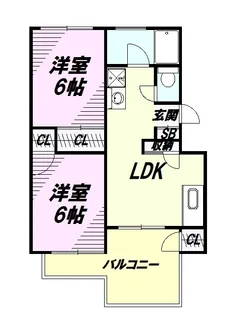 エレガントマンション【402号室】の間取り