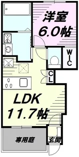 グリンコート【1階】の間取り