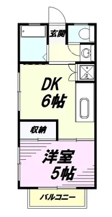 サンケーコーポ小宮【D303号室】の間取り