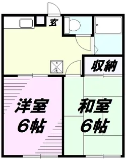 パレスイソマ【201号室】の間取り