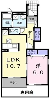 グリーンヒルズ日の出A棟【1階】の間取り